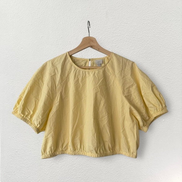 Yellow Puff Sleeve Top - Picture 1 of 4